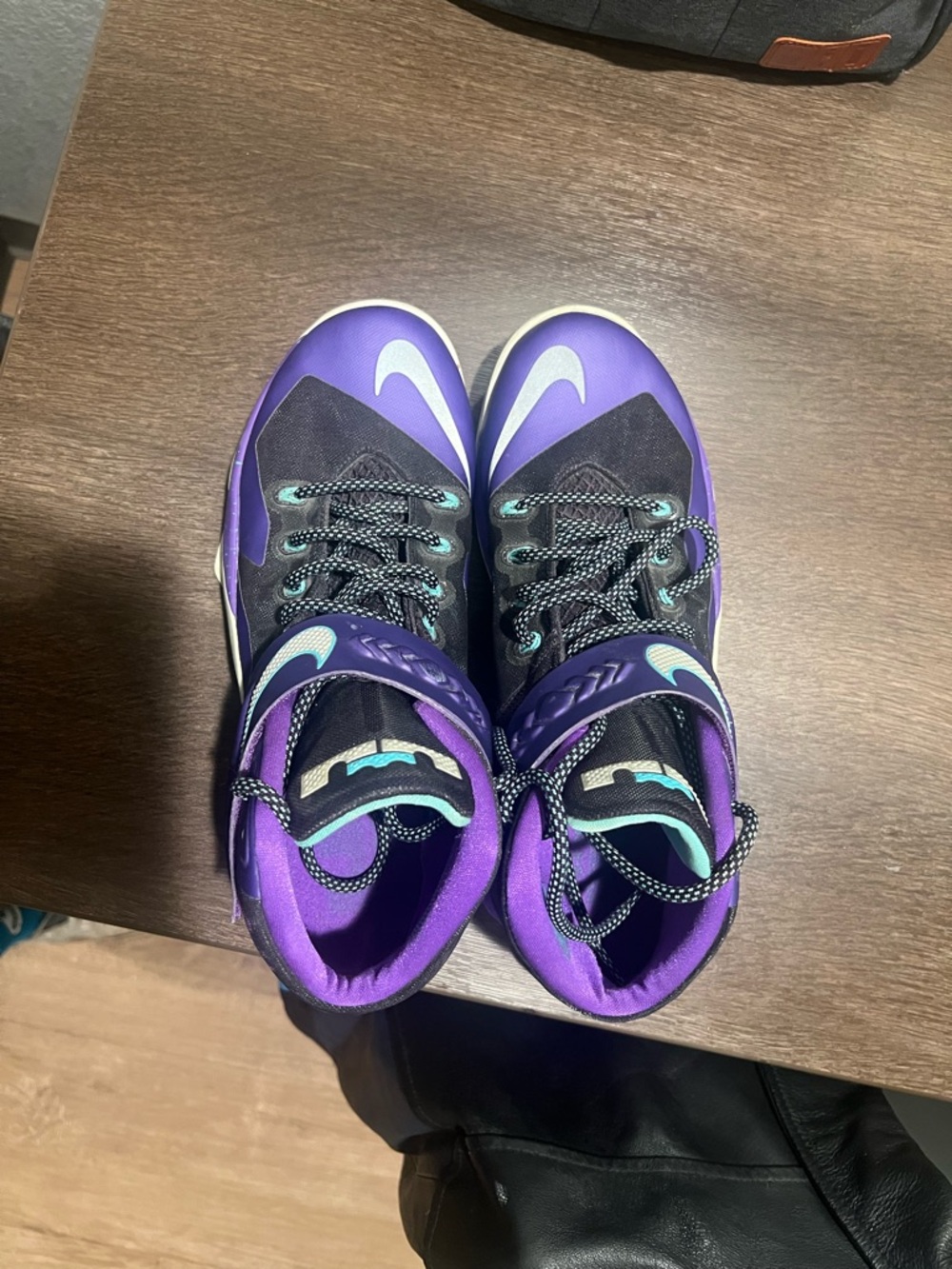 Nike LeBron Basketball Shoes - Purple Black Teal